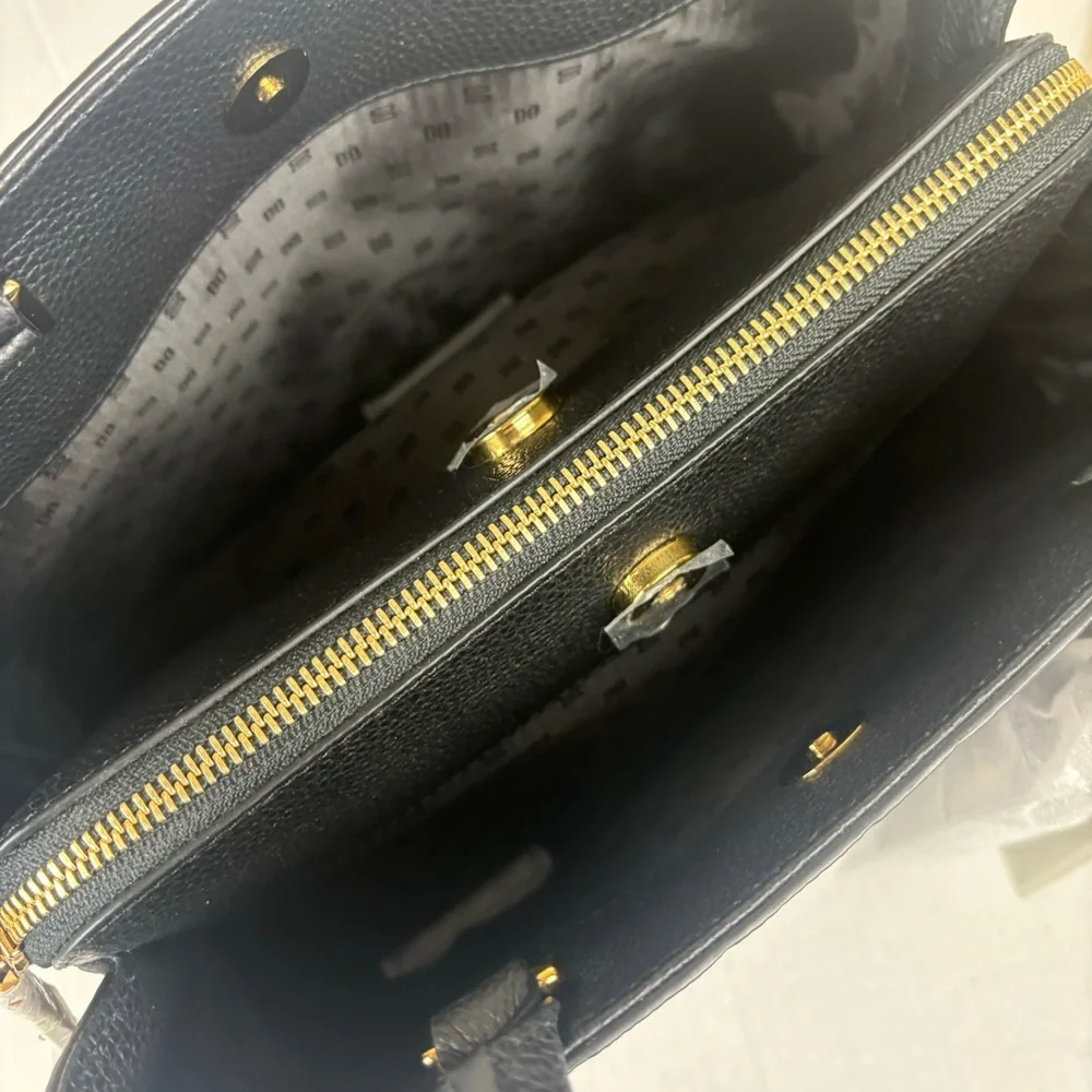 Cute Quilted Woven Design handbag-Basiic Black Color/Everyday Bag-NWT